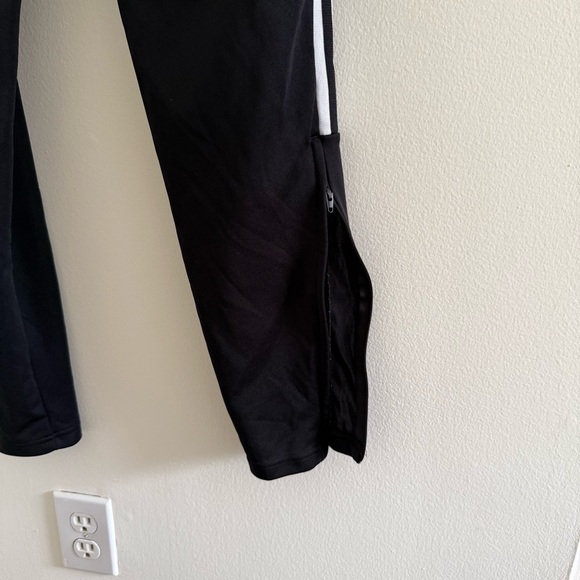 Adidas Black and White Track Pants with Tapered Fit - Picture 6 of 7